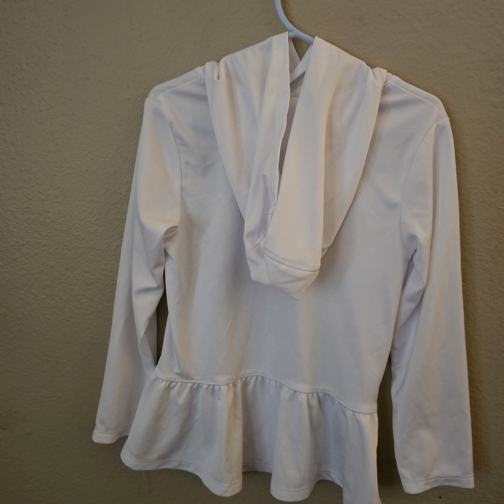 Adidas Kids White Hoodie Shirt - Picture 6 of 8
